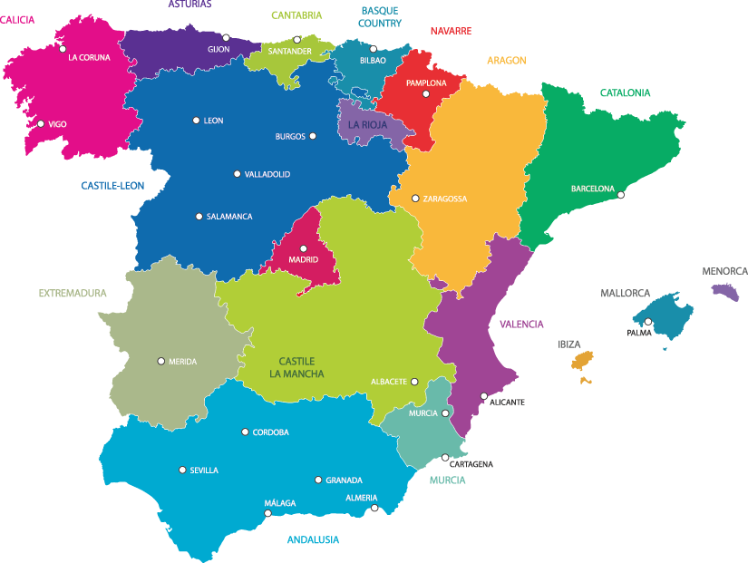 Regional Map of Spain