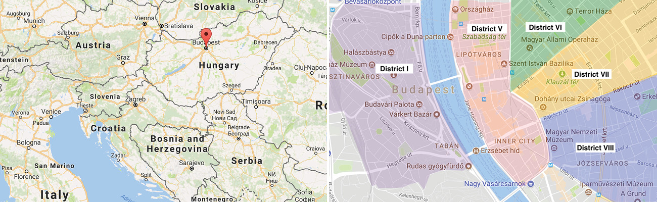 Budapest-Country-District-Double-Image-Map-Itinerary